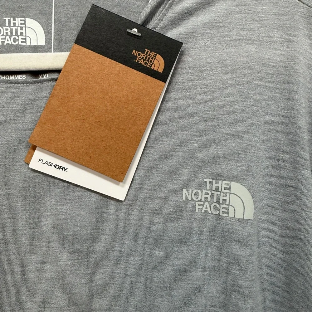 The North Face Wander Shirt Mens XXL Gray Flash Dry Performance Hiking Tee